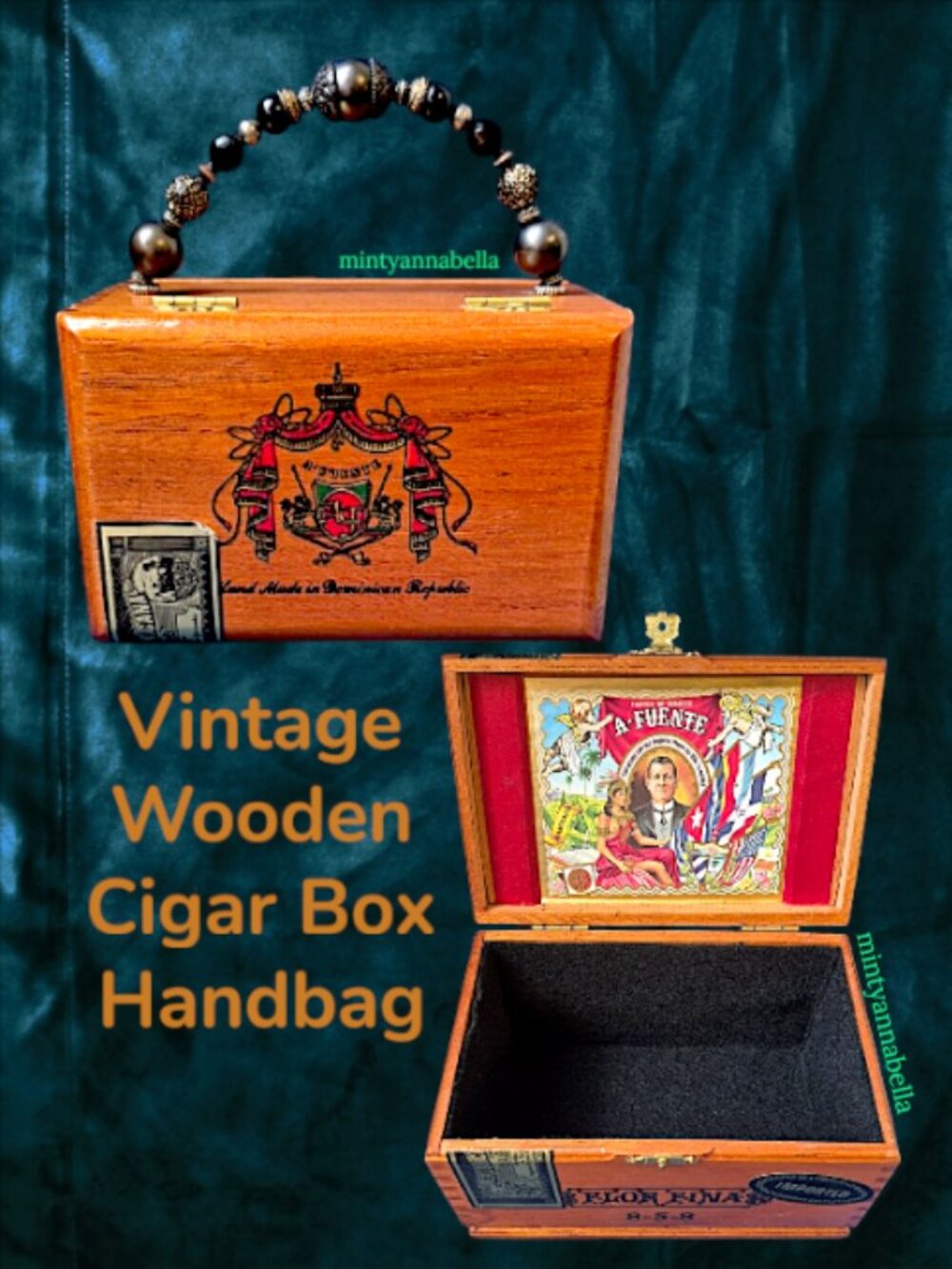 Vintage Arturo Fuente Cigar Box Handbag